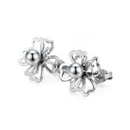 BT158 Bông tai nữ inox hoa trà cực xinh không gỉ
