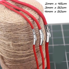 DN157 Dây chuyền, vòng cổ dù thái màu đỏ khóa titan