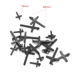 LK006 Combo 10 mặt thánh giá làm chram phụ kiện mạ màu đen