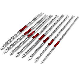 LN127 Lắc tay nam lặc đôi Titan lật đôi khóa bộ chữ C