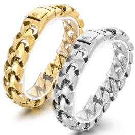 LN179 Lắc tay nam titan 18mm khóa hộp