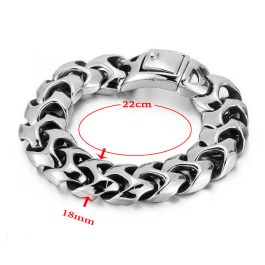 LN179 Lắc tay nam titan 18mm khóa hộp