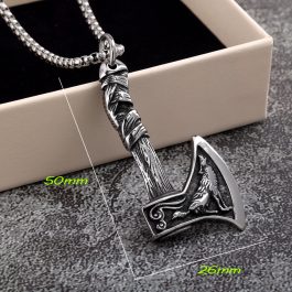MD009 Mặt dây chuyền titan hình chiếc rìu Viking
