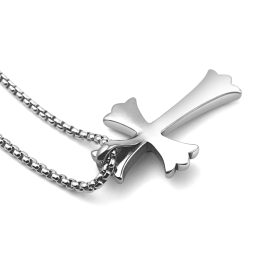 MD038 Mặt dây chuyền nam thép titan chữ thập phong cách chrome heart