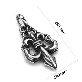 MD042 Mặt dây chuyền Titan biểu tượng Fleur-de-lis