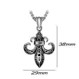 MD047 Mặt dây chuyền Titan biểu tượng Fleur-de-lis Chrome Hearts