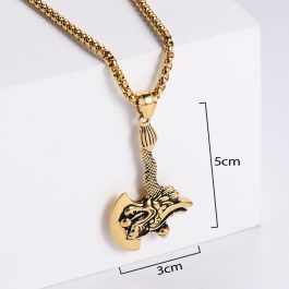 MD060 Mặt dây chuyền nam thép titan hình cây rìu