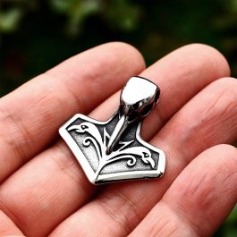 MD062 Mặt Dây chuyềnThần Thoại Bắc Âu Viking đầu lâu con quạ