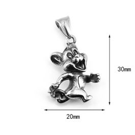 MD066 Mặt dây chuyền thép titan hình con chuột phim hoạt hình