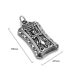 MD077 Mặt dây chuyền titan thẻ bài thánh giá chrome heart