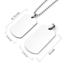 MD080 Mặt dây chuyền inox thẻ bài dogtag quân đội lính