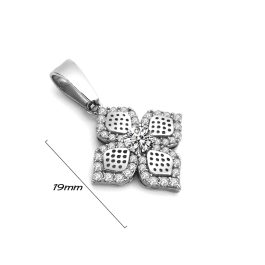 MD110 Mặt dây chuyền nữ inox đính kim