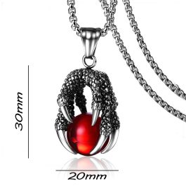 MD162 Mặt dây chuyền nam titan móng rồng cực đẹp