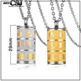 MD181 Mặt dây chuyền titan tây tạng chú Om Mani Padme hum