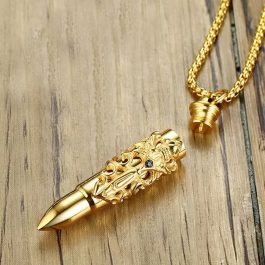 MD191 Mặt dây chuyền titan nam hình viên đạn