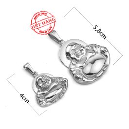 MD637 Mặt dây chuyền titan hình phật di lặc
