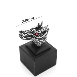 N596 Nhẫn nam titan đầu rồng (Size 7-8)