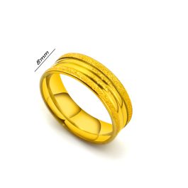 N602 Nhẫn nam titan phun cát bảng 8mm (Size 11)