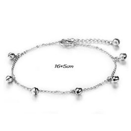 TA113 Lắc tay titan chuông đẹp màu trắng