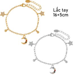 TA116 Lắc tay nữ titan trăng sao cách điệu