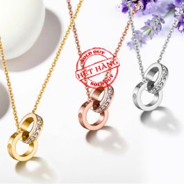 TN060 Dây chuyền titan 2 nhẫn lồng cartier
