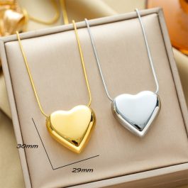 TN129 Dây chuyền titan trái tim lớn