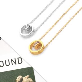TN360 Dây chuyền titan vòng tròn cartier