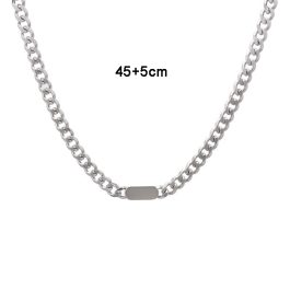 TN462 Dây chuyền titan kiểu lật mặt hình ovan