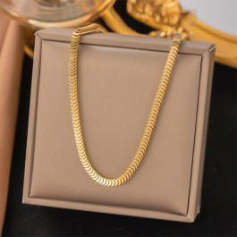 TN629 Dây chuyền nữ titan kiểu vẩy cá trơn không mặt