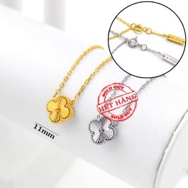 TN902 Dây chuyền nữ titan van cleef size 11mm khóa tròn