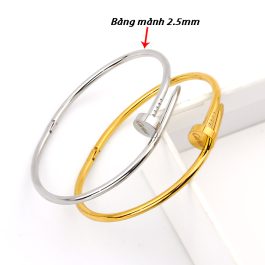 TV194 Vòng tay titan cây đinh bảng mảnh