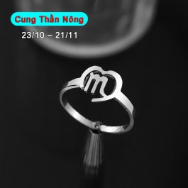 HD001 Nhẫn inox cung hoàng đạo thần nông Bọ Cạp Thiên Yết Thiên Hạt Hổ Cáp