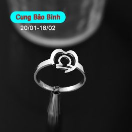 HD003 Nhẫn inox cung hoàng đạo bảo bình Aquarius