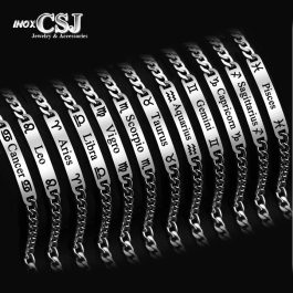 HD013 Lắc tay, vòng tay inox 12 cung hoàng đạo đẹp chất lượng