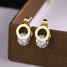 TB137 Bông tai titan thời trang BVL số la mã