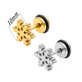 BT004 Bông tai inox hình hoa tuyết