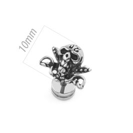 BT008 Bông tai nam inox hình đầu lâu