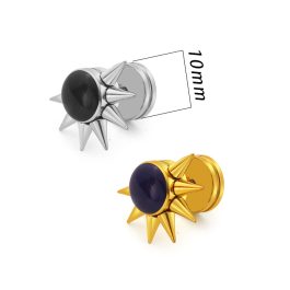 BT048 Bông tai inox tạ trọn có gắn đinh