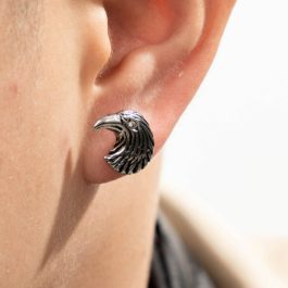 BT165 Bông tai inox đầu chim đại bàng