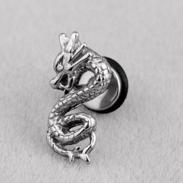 BT205 Bông tai nam inox con rồng