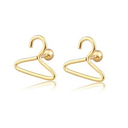 BT287 Bông tai inox nữ hình móc phơi treo áo quần