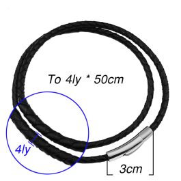 DN103 Dây chuyền da 4ly khóa titan xịn