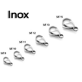 LK002 Khóa càng cua inox ráp trang sức