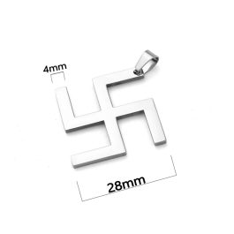 MD034 Mặt dây chuyền inox chữ vạn