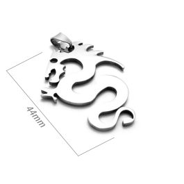 MD037 Mặt dây chuyền inox hình con rồng