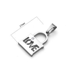 MD099 Mặt dây chuyền inox hình ổ khóa