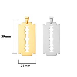MD631 Mặt dây chuyền titan hình lưỡi lam