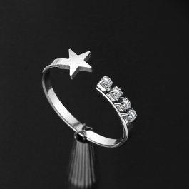 N142 Nhẫn nữ inox ngôi sao free size