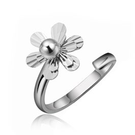 NX007 Nhẫn nữ inox free size mặt hình bông hoa