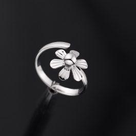 NX008 Nhẫn nữ inox free size hình bông hoa